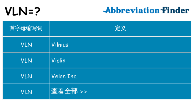vln 代表什么