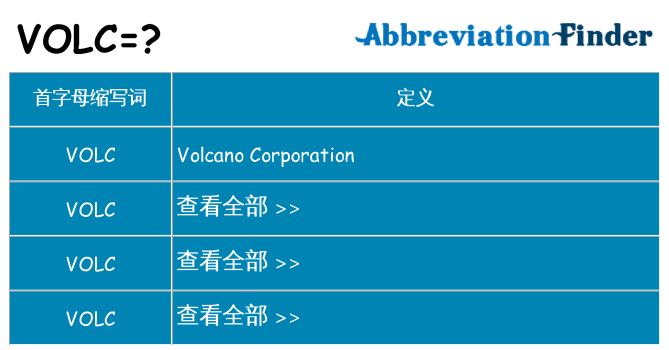 volc 代表什么