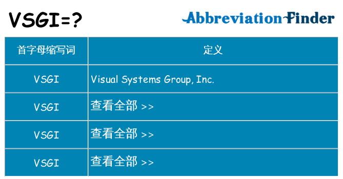 vsgi 代表什么