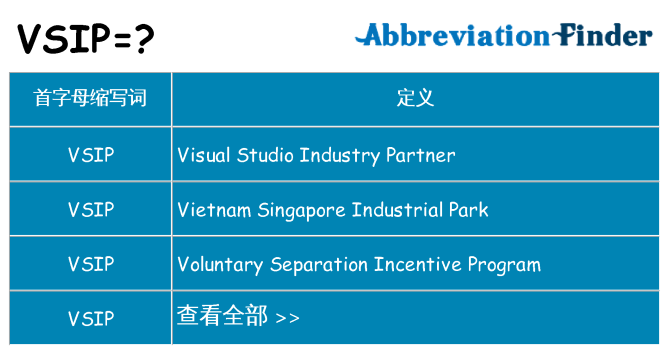 vsip 代表什么