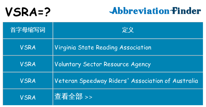 vsra 代表什么