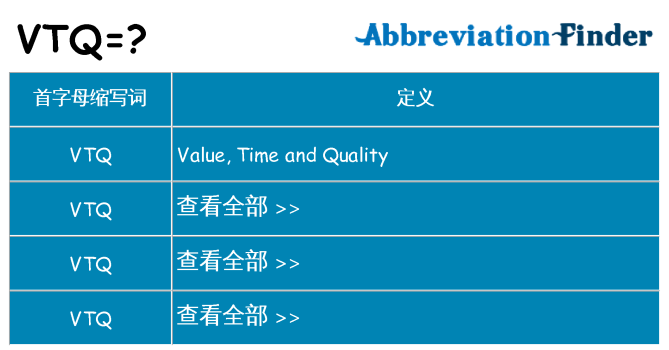 vtq 代表什么