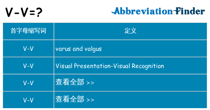 v-v 代表什么