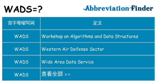wads 代表什么