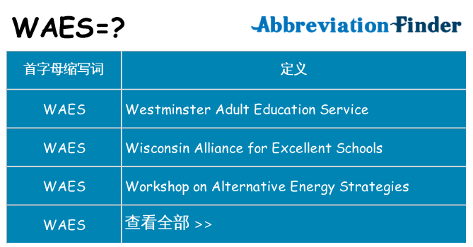 waes 代表什么