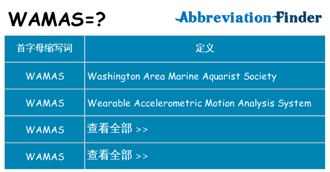 wamas 代表什么