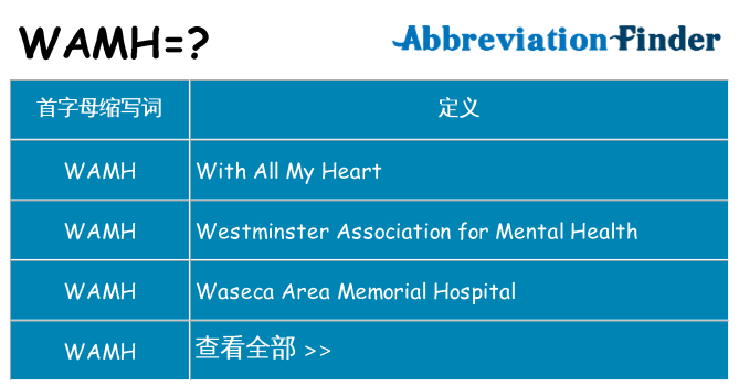 wamh 代表什么