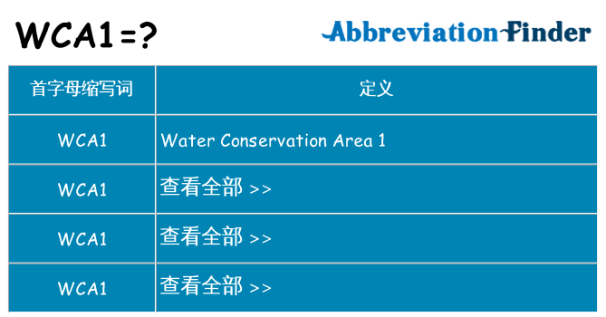 wca1 代表什么