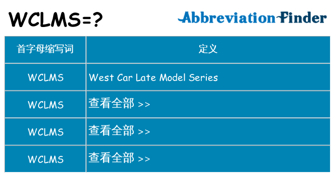 wclms 代表什么