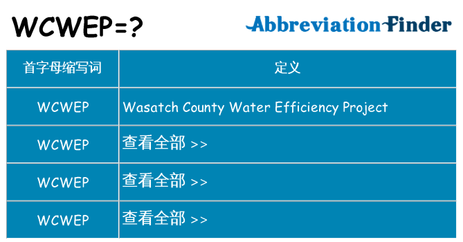 wcwep 代表什么