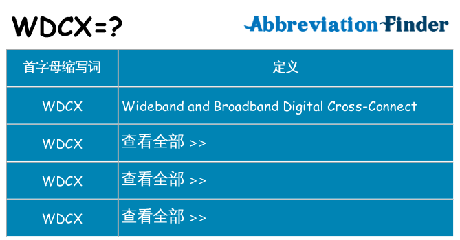 wdcx 代表什么