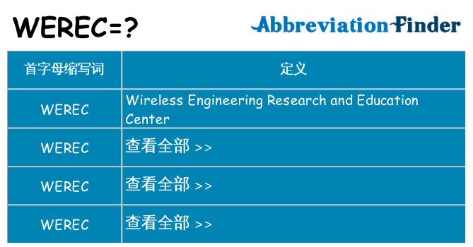 werec 代表什么