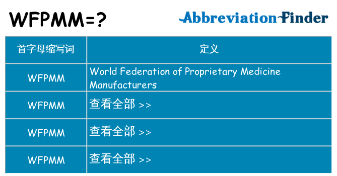 wfpmm 代表什么