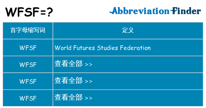 wfsf 代表什么