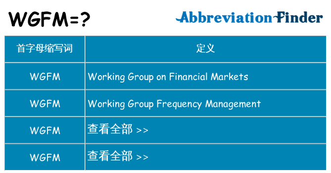 wgfm 代表什么