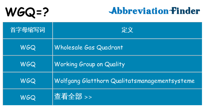 wgq 代表什么