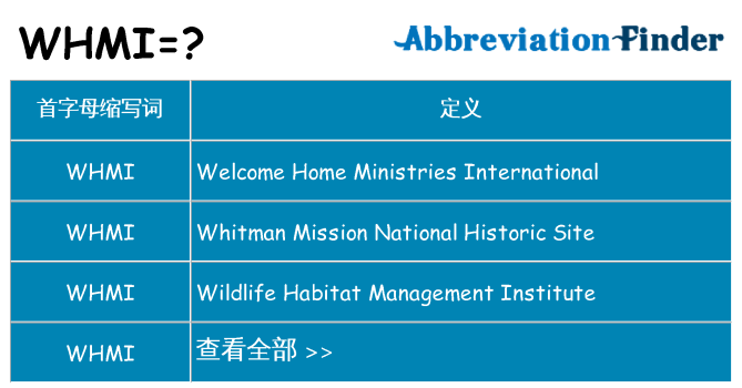 whmi 代表什么