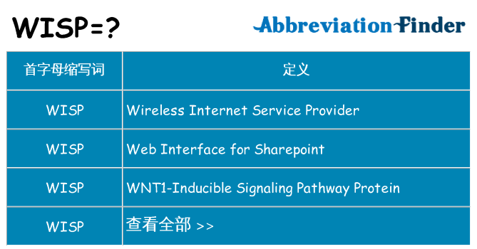 wisp 代表什么
