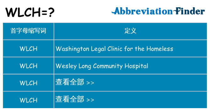 wlch 代表什么