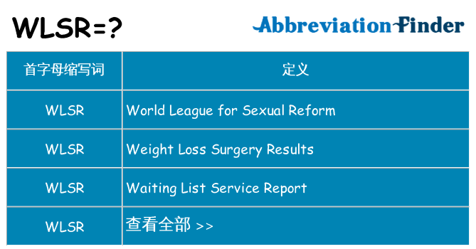 wlsr 代表什么