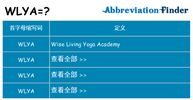 wlya 代表什么