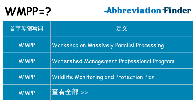 wmpp 代表什么