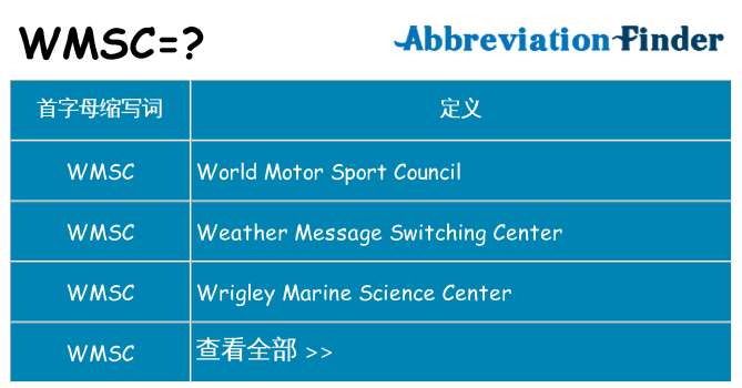 wmsc 代表什么