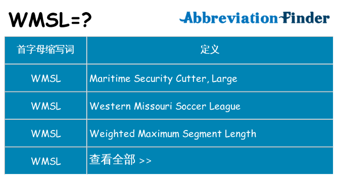 wmsl 代表什么