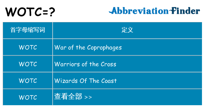 wotc 代表什么