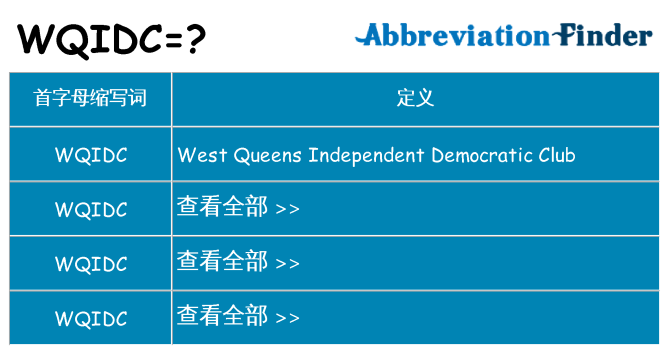 wqidc 代表什么