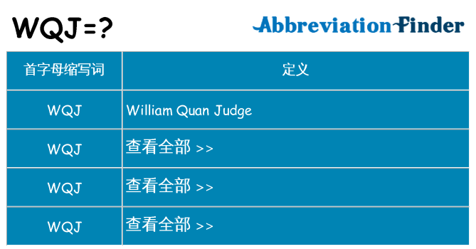 wqj 代表什么