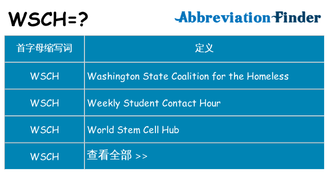 wsch 代表什么