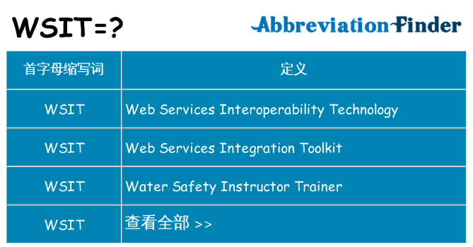 wsit 代表什么