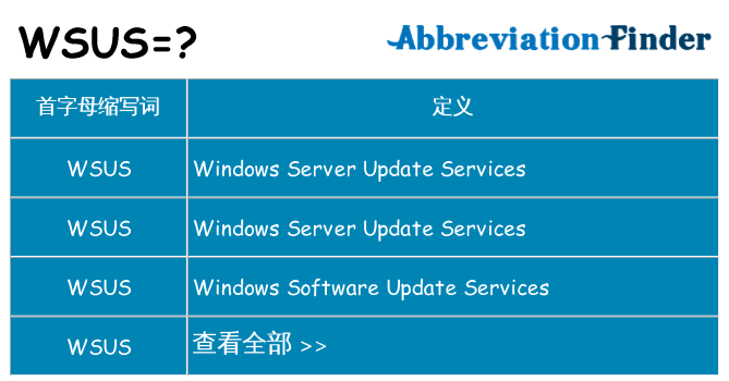 wsus 代表什么