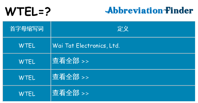 wtel 代表什么