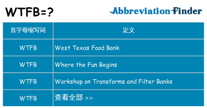 wtfb 代表什么
