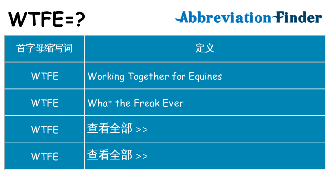 wtfe 代表什么