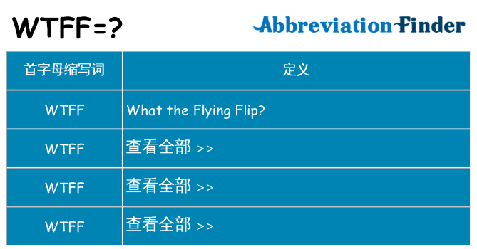 wtff 代表什么