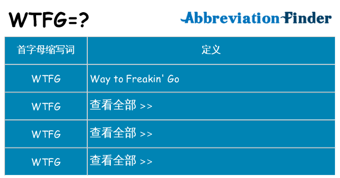 wtfg 代表什么