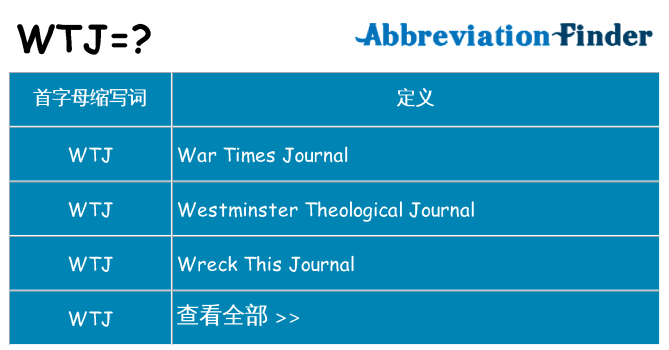 wtj 代表什么