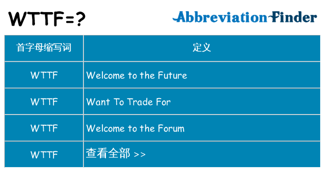wttf 代表什么