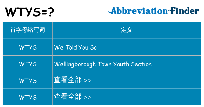wtys 代表什么