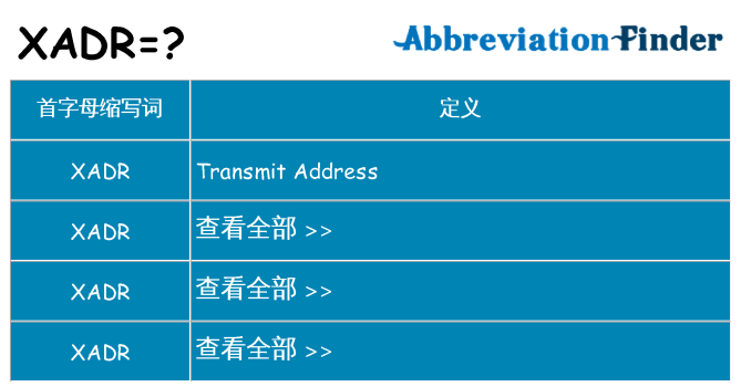 xadr 代表什么
