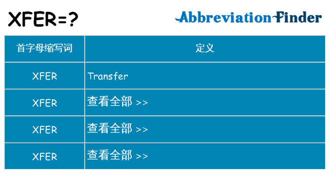 xfer 代表什么