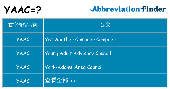 yaac 代表什么