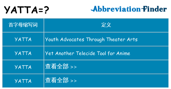 yatta 代表什么