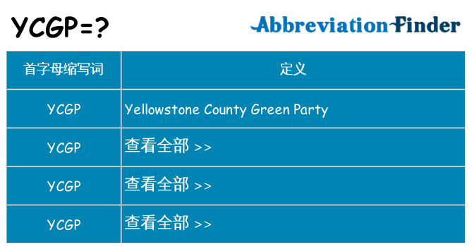 ycgp 代表什么