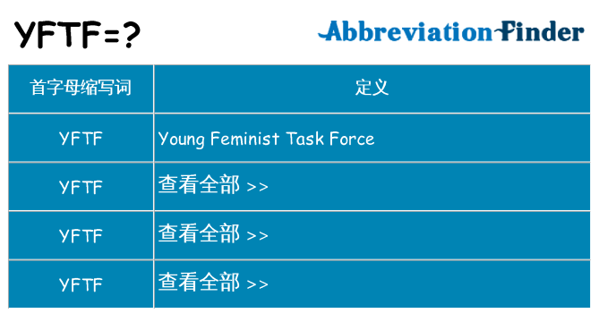 yftf 代表什么