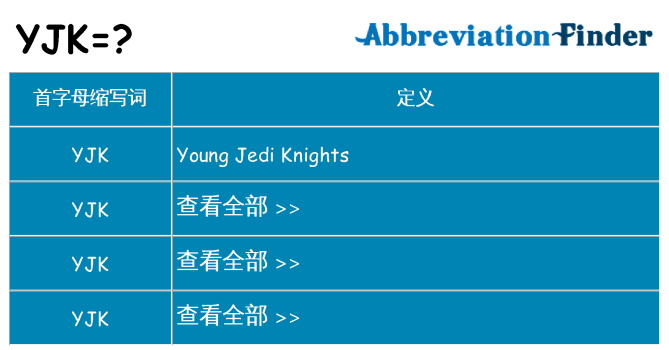 yjk 代表什么