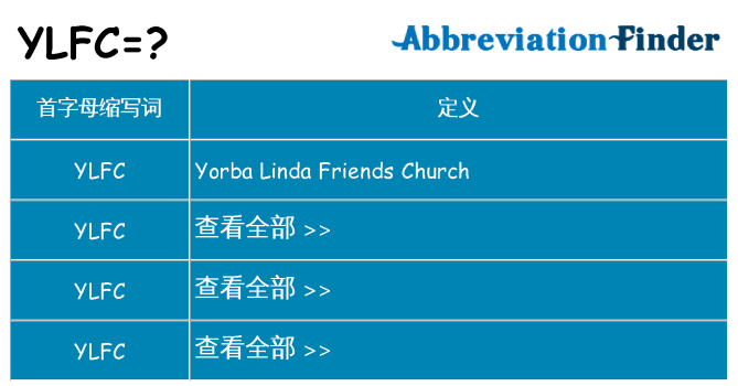 ylfc 代表什么